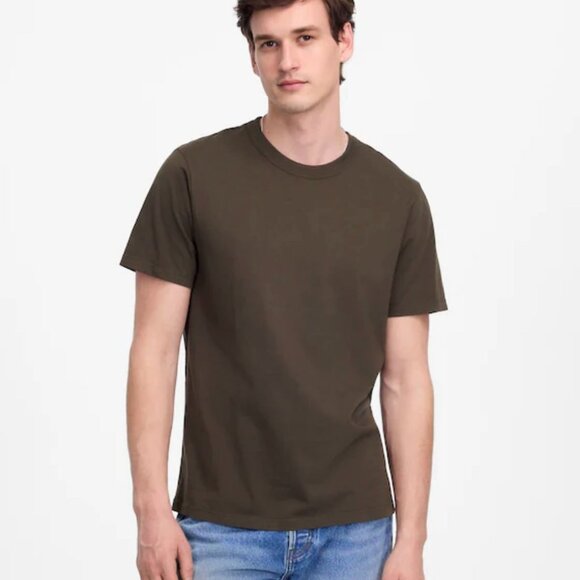 NWT Madewell Olive Green Garment-Dyed Allday Crewneck Tee - Small - Picture 1 of 12